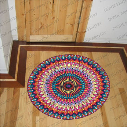 Homexa Decor | Rangoli Mandala Floor Sticker (Size 38 x 38 cm)