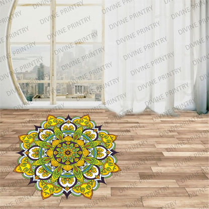 Homexa Decor | Rangoli Mandala Floor Sticker (Size 38 x 38 cm)