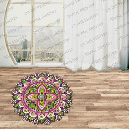 Homexa Decor | Rangoli Mandala Floor Sticker (Size 38 x 38 cm)