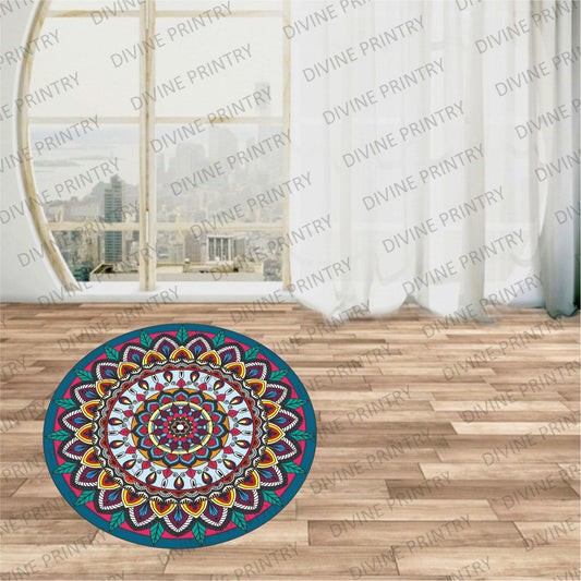 Homexa Decor | Rangoli Mandala Floor Sticker (Size 38 x 38 cm)